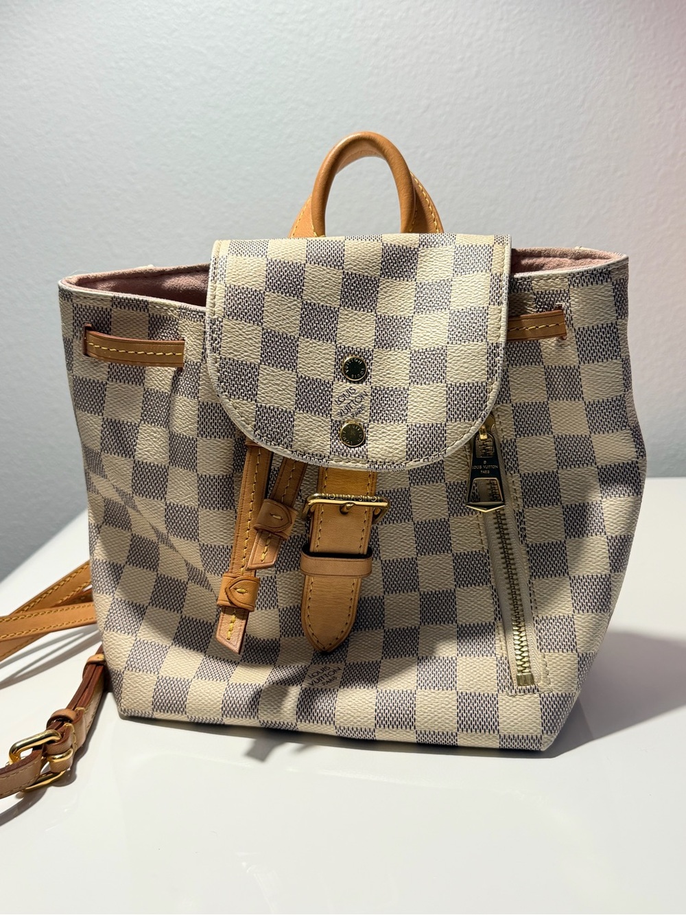 Authentic Louis Vuitton Sperone BB Backpack - Damier Azur